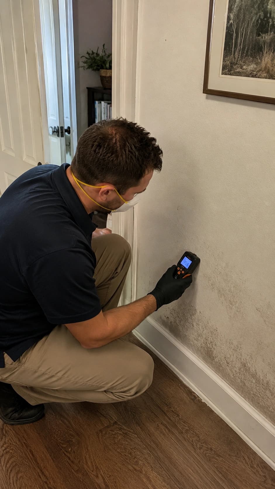 Homeowner and technician discussing mold concerns in Santa Rosa